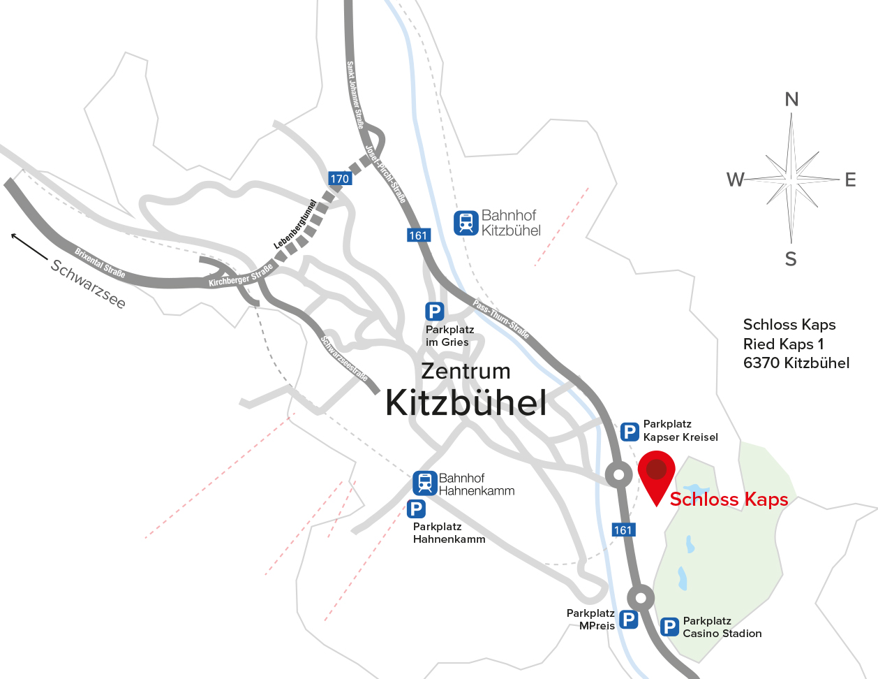 Zufahrtsplan Kitzbuehel