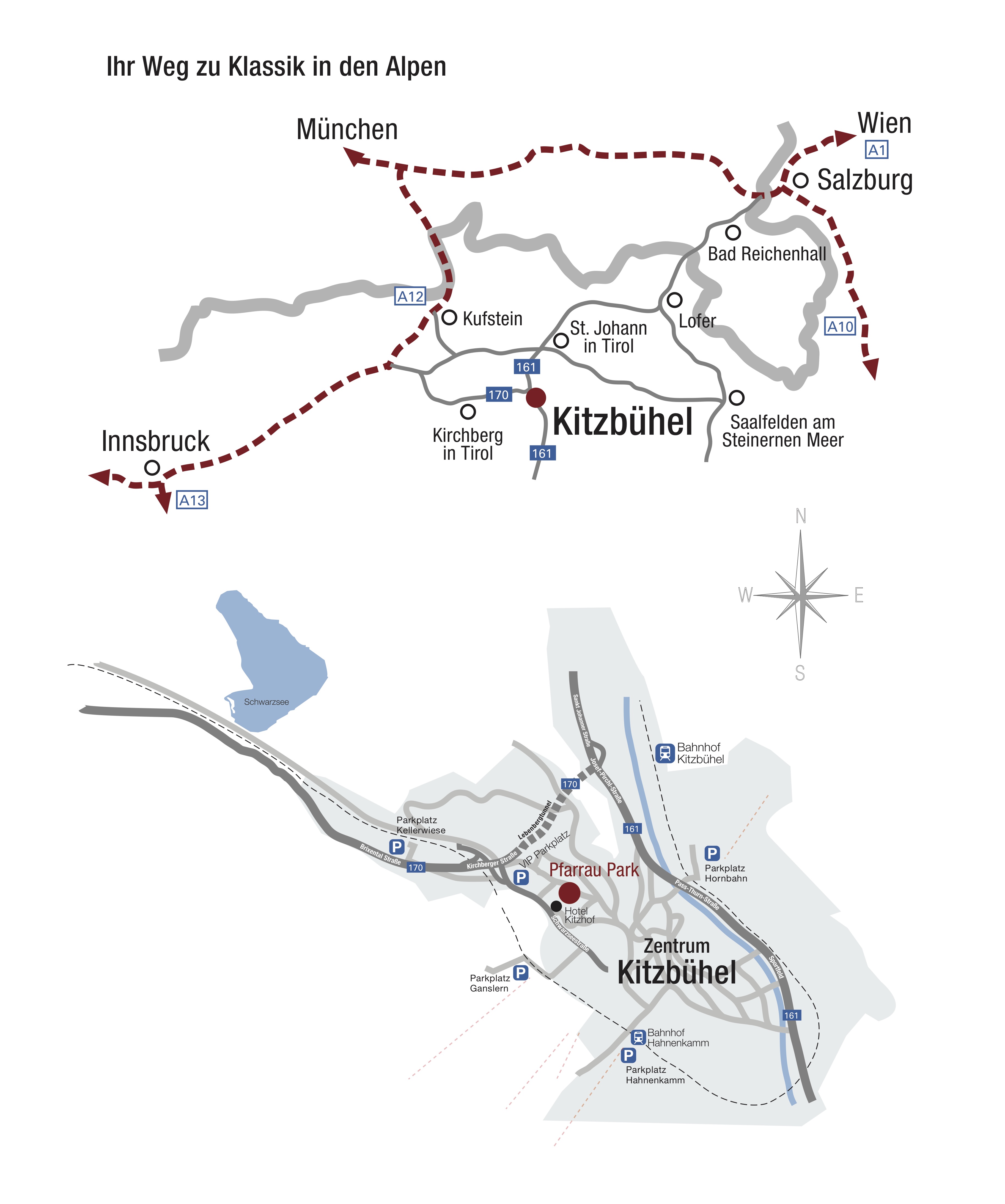 Zufahrtsplan Kitzbuehel